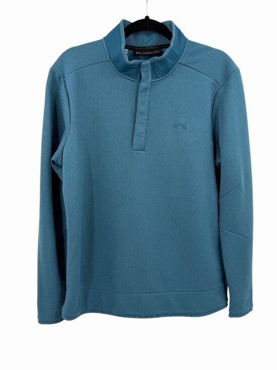 Under Armour Other - UNDER ARMOUR Men's Blue Golf Cold Gear 1/4 Snap Long Sleeve Shirt Large